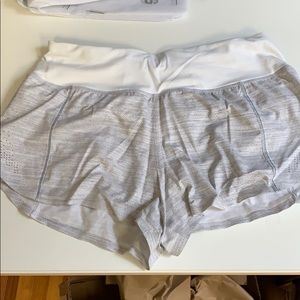 Lululemon White & Grey Shorts